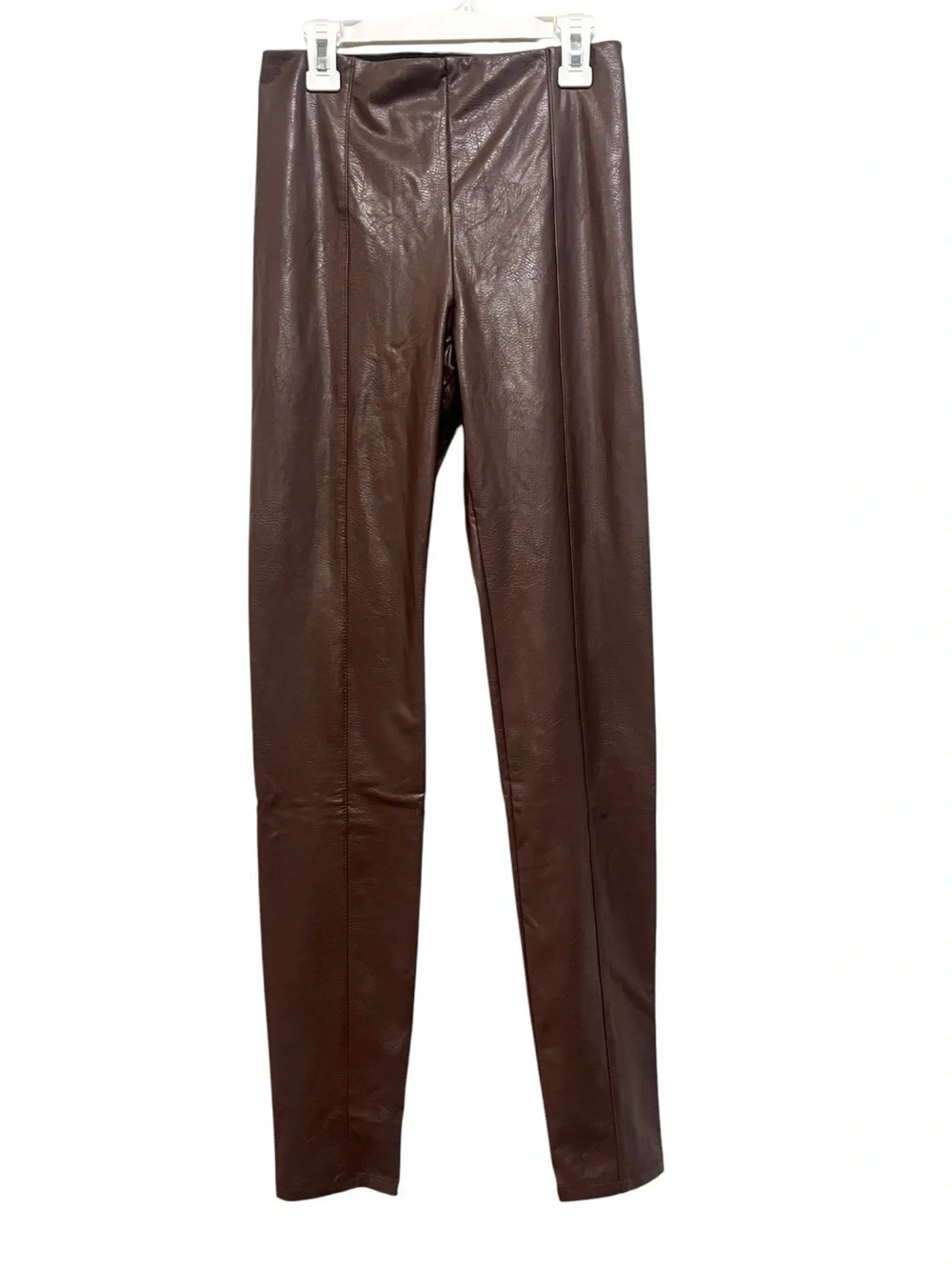 New with tags Lysse faux leather seamed legging. Size small in Cocoa Powder - Picture 1 of 7